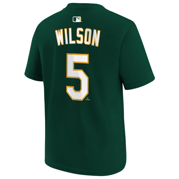 Nike MLB Athletics Kids Name & Number T-Shirt - Youth - Green - Image 3