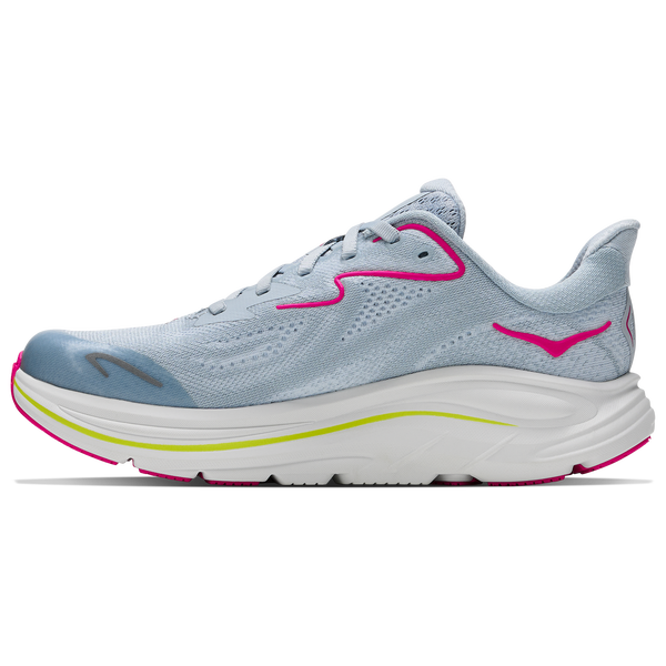 HOKA Clifton 10 - Girls' Grade School - Grey/Pink - Image 2