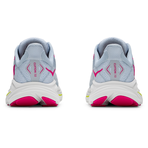 HOKA Clifton 10 - Girls' Grade School - Grey/Pink - Image 3