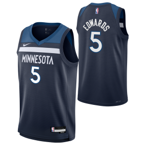 Nike Anthony Edwards Timberwolves Icon Jersey - Boys' Grade School - Rush Blue