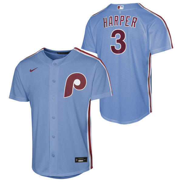 Nike MLB Phillies Kids Away Jersey - Boys' Grade School - Blue