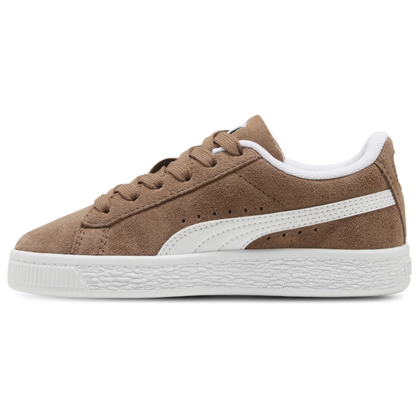 PUMA Suede Classic - Boys' Preschool - White/Brown - Image 2