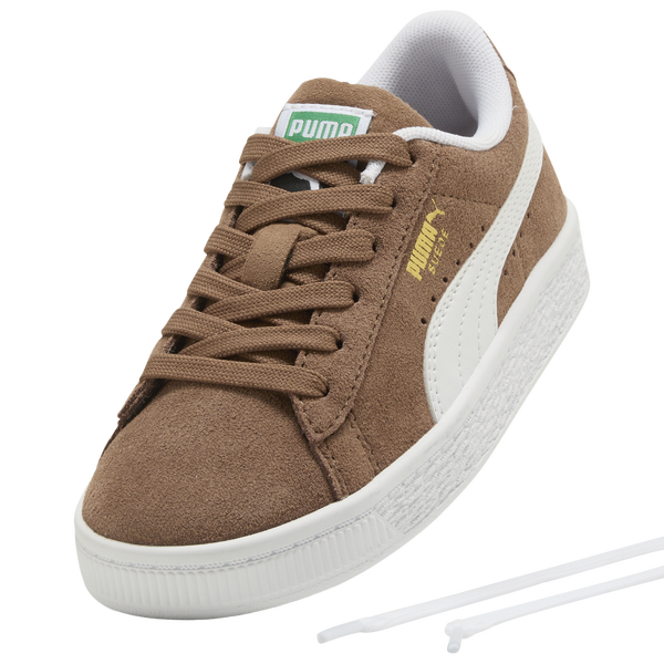 PUMA Suede Classic - Boys' Preschool - White/Brown - Image 7