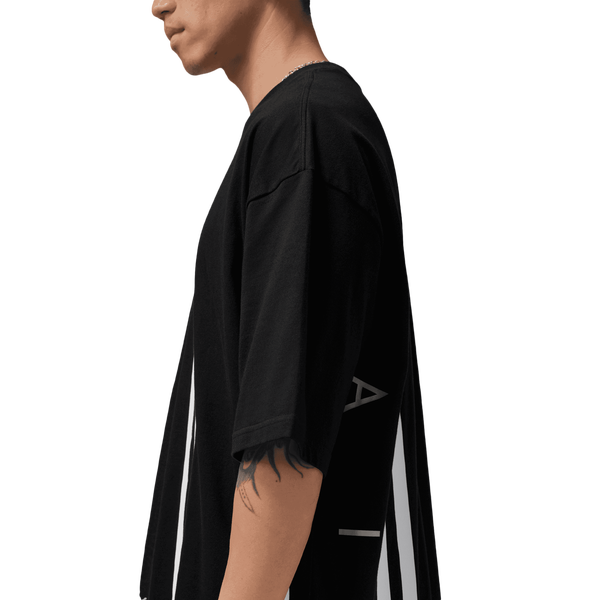 Jordan Torso Stretch Oversized Short Sleeve Crew - Men's - Black/Wolf Grey - Image 4