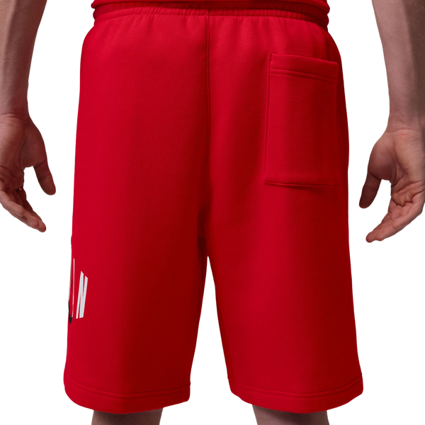 Jordan Essentials Cat Scratch Shorts - Men's - Black/Fire Red - Image 2