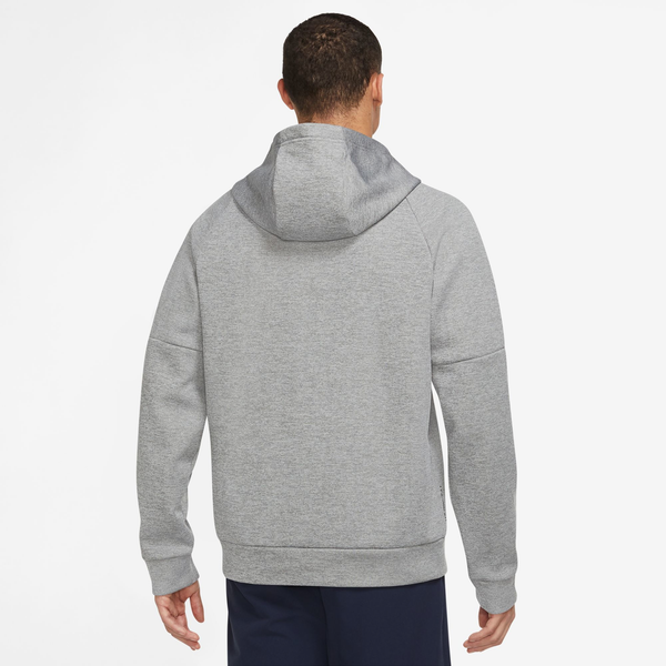 Nike Therma Fleece Full-Zip Hoodie - Men's - Particle Grey/Dark Grey Heather/Black - Image 2
