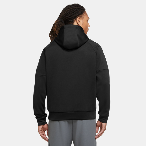 Nike Therma Fleece Pullover Hoodie - Men's - Black/Black/White - Image 2
