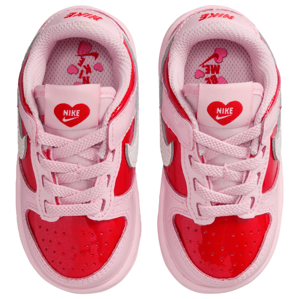 Nike Dunk Low Valentine's Day - Girls' Toddler - Pink Foam/Summit White/Red - Image 4