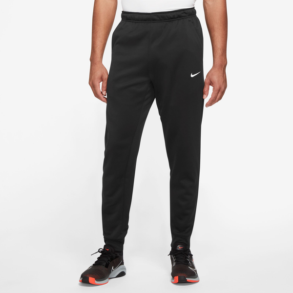 Nike Therma Fleece Taper Pants - Men's - Black/Black/White - Image 2