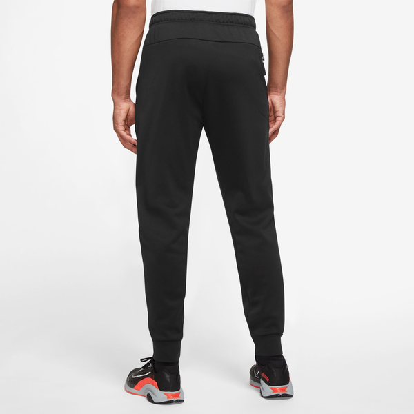 Nike Therma Fleece Taper Pants - Men's - Black/Black/White - Image 3