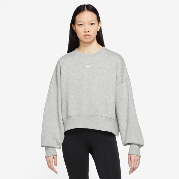 Nike NSW Style Fleece Crew OOS - Women's - Grey - Image 2