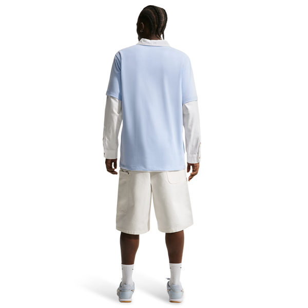 Nike Club SS Henley - Men's - Hydrogen Blue/Hydrogen Blue/White - Image 5