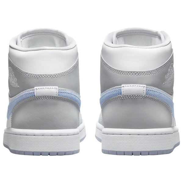 Jordan AJ 1 Mid - Women's - White/Aluminum/Wolf Grey - Image 3