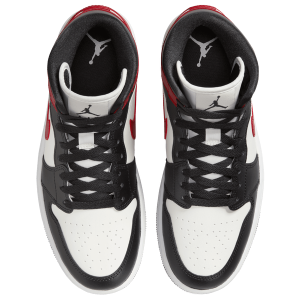 Jordan AJ 1 Mid - Women's - Black/Red/White - Image 4