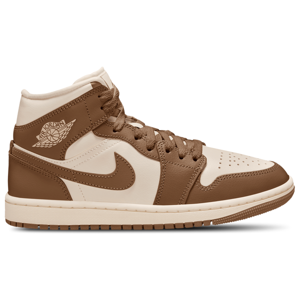 Jordan AJ 1 Mid - Women's - Light British Tan/Chalk