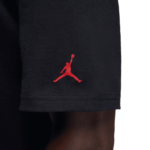 Jordan AJ 5 Fire '85 Short Sleeve Crew - Men's - Black/Red - Image 6