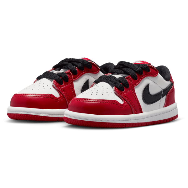 Jordan Retro 1 Low - Boys' Preschool - Summit White/Black/Varsity Red - Image 6