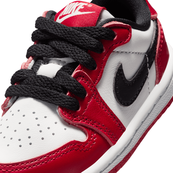 Jordan Retro 1 Low - Boys' Preschool - Summit White/Black/Varsity Red - Image 7