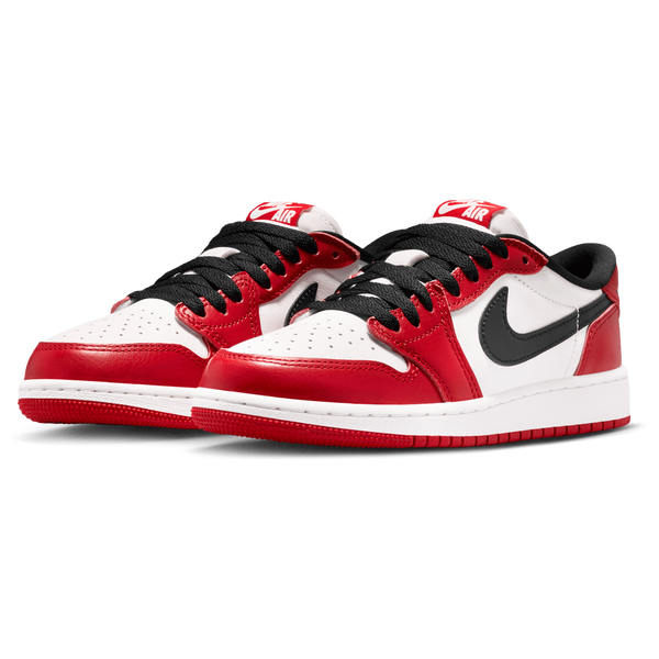 Jordan AJ 1 Retro Low OG - Boys' Grade School - Summit White/Varisty Red/Black - Image 6