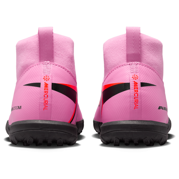 Nike JR Zoom Superfly 10 Academy TF - Boys' Grade School - Magic Flamingo/Black/Total Crimson - Image 3