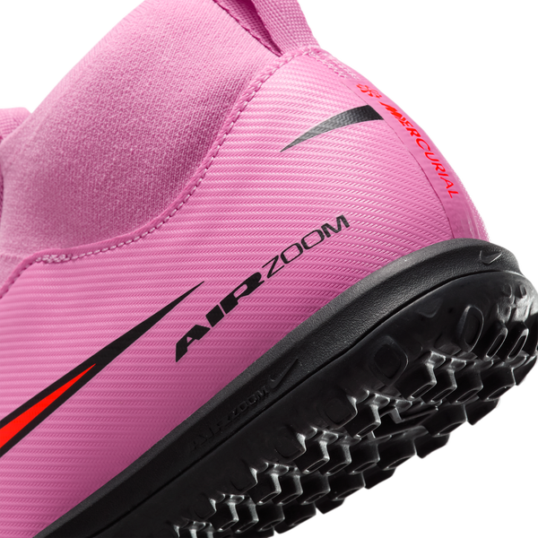Nike JR Zoom Superfly 10 Academy TF - Boys' Grade School - Magic Flamingo/Black/Total Crimson - Image 8