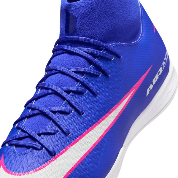 Nike Zoom Superfly 10 Academy IC - Men's - White/Racer Blue - Image 7