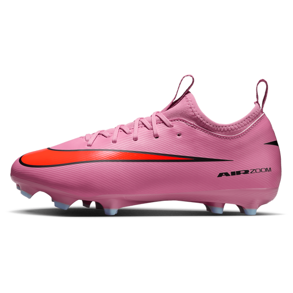 Nike JR Zoom Vapor 16 Academy FG/MG - Boys' Grade School - Black/Total Crimson/Magic Flamingo - Image 2