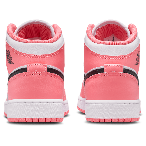 Jordan Jordan 1 Mid - Girls' Grade School - Pink Gaze/Black/White - Image 3