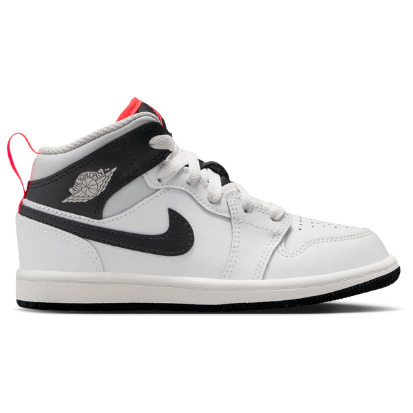 Jordan AJ 1 Mid - Boys' Preschool - Summit White/Black/Infrared