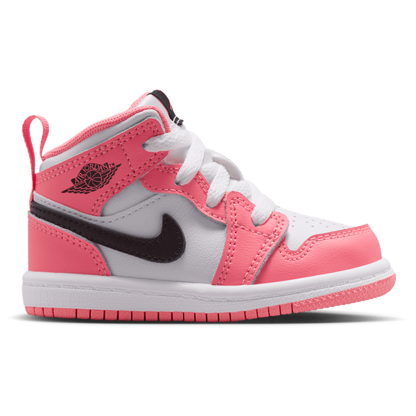 Jordan AJ 1 Mid - Girls' Toddler - Pink Gaze/Black/White