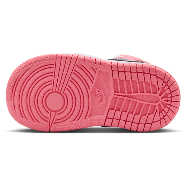 Jordan AJ 1 Mid - Girls' Toddler - Pink Gaze/Black/White - Image 5