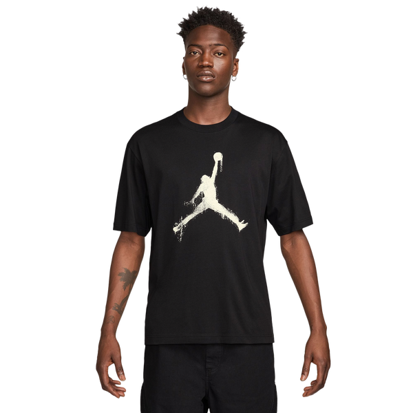 Jordan Brooklyn Collegiate Jumpman Short Sleeve Crew - Men's - Black/Sail