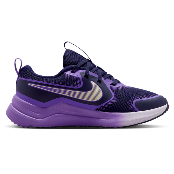 Nike Cosmic Runner Swoosh - Boys' Grade School - Blackened Blue/Coconut Milk/Bright Violet