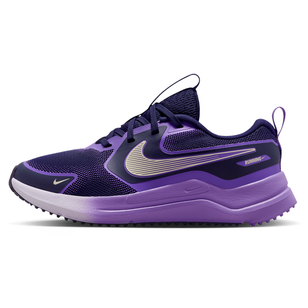 Nike Cosmic Runner Swoosh - Boys' Grade School - Blackened Blue/Coconut Milk/Bright Violet - Image 2