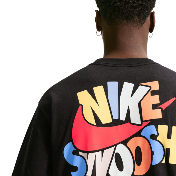 Nike NSW M90 Short Sleeve Swoosh World T-shirt - Men's - Black/Red - Image 2