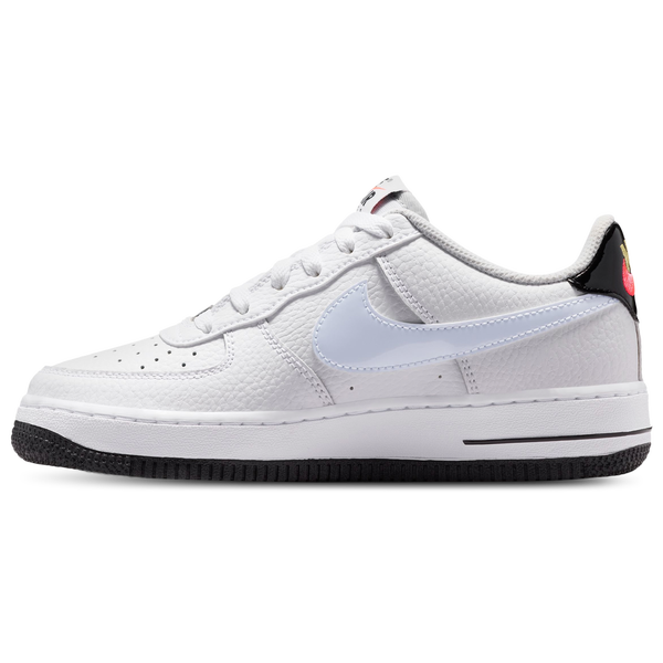 Nike Air Force 1 - Boys' Grade School - Black/White/Flash Crimson - Image 2
