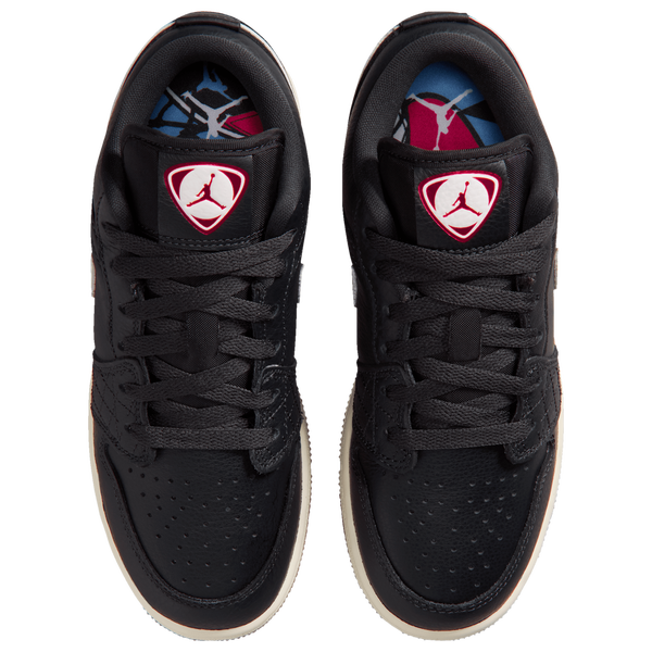 Jordan Air Jordan 1 Low SE - Boys' Grade School - Off Noir/University Red/Sail - Image 4
