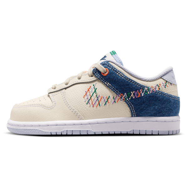 Nike Dunk Low - Boys' Preschool - Soft Pearl/Multicolor - Image 2