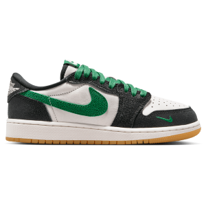 Jordan AJ 1 Retro Low OG - Boys' Grade School - Phantom/Green/Black