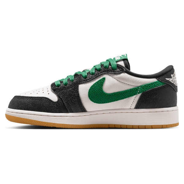 Jordan AJ 1 Retro Low OG - Boys' Grade School - Phantom/Green/Black - Image 2
