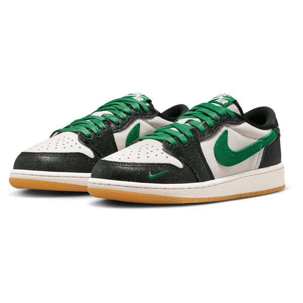 Jordan AJ 1 Retro Low OG - Boys' Grade School - Phantom/Green/Black - Image 6