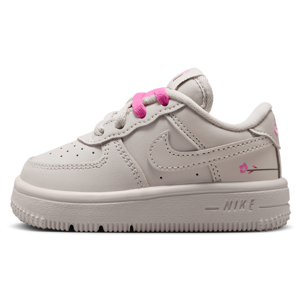 Nike Force 1 Low Lace FL - Boys' Toddler - Light Bone/Light Bone/Playful Pink - Image 2