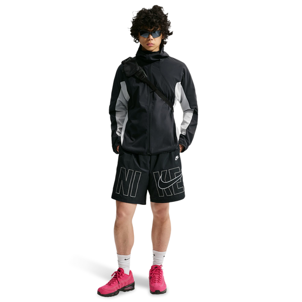 Nike Club Sport Block3 Shorts - Men's - Black/White - Image 3
