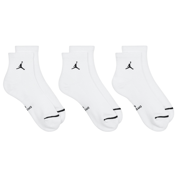 Jordan Everyday 3 Pack Cushion Ankle Socks - Men's - White/White - Image 3