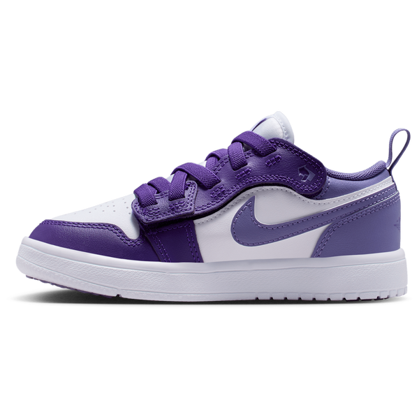 Jordan AJ 1 Low - Girls' Preschool - Court Purple/Dusty Amethyst - Image 2