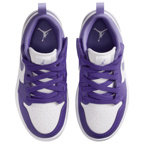 Jordan AJ 1 Low - Girls' Preschool - Court Purple/Dusty Amethyst - Image 4