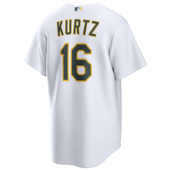 Nike MLB Oakland Athletics Home Replica Jersey - Men's - White - Image 2