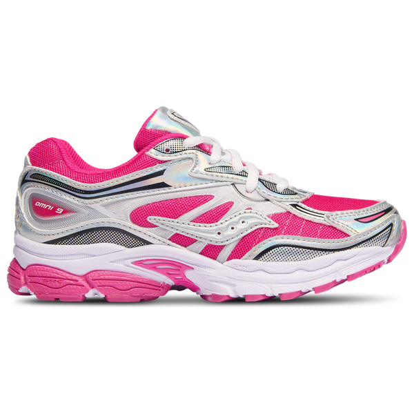 Saucony Omni 9 - Girls' Preschool - Silver/Pink