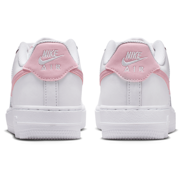 Nike Air Force 1 Low - Boys' Grade School - White/White/Med Soft Pink - Image 3
