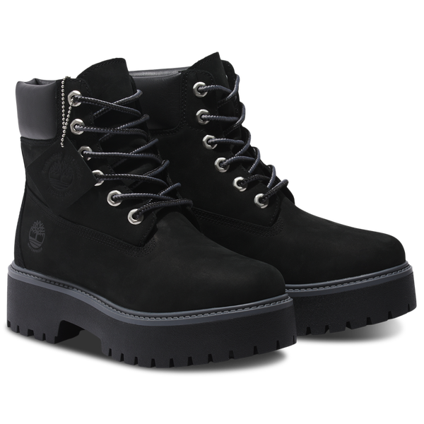 Timberland Stone Street 6" Waterproof Boots - Women's - Jet Black/Black - Image 6